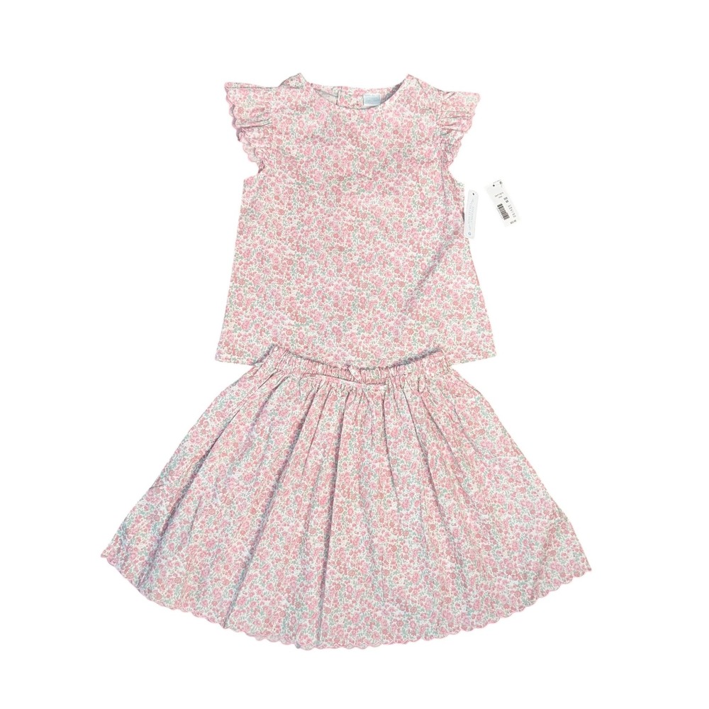 Edgehill Collection Girls Size 6x 2 Piece Pink Floral Skirt‎ NWT